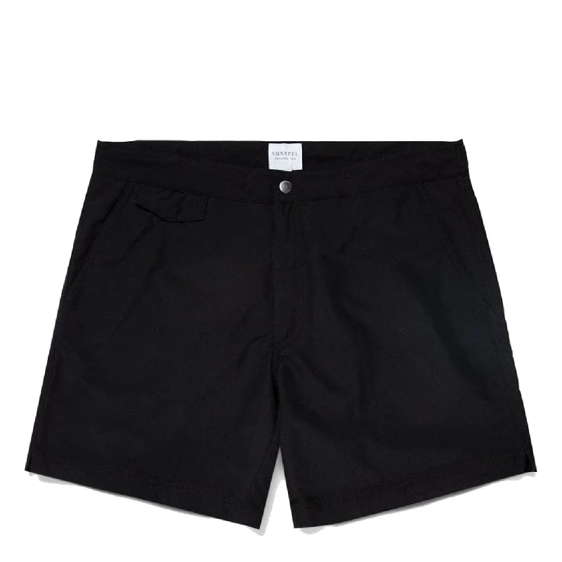 Chic Smart Classic Apparel Sunspel Tailored Swim Short Black
