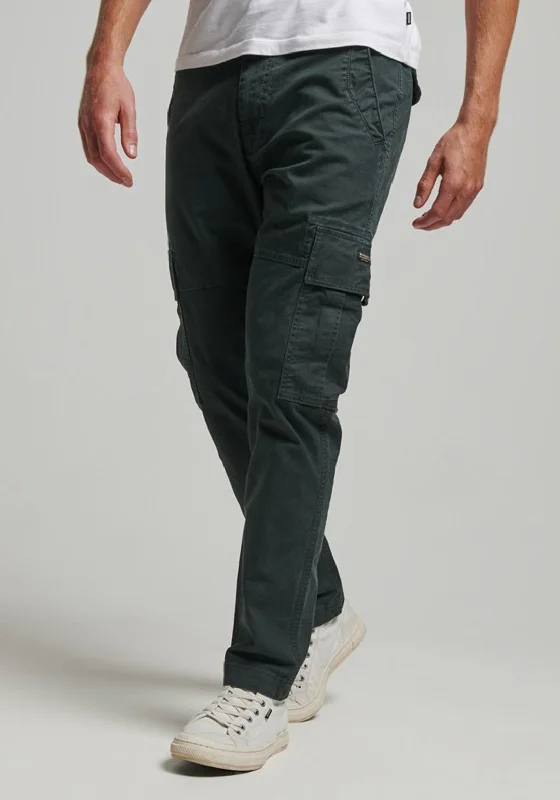 Sleek Heritage Smart Casual Superdry Core Cargos, Washed Black