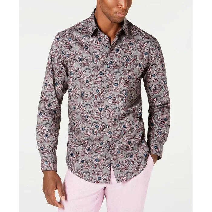 Effortless Rugged Cool Pieces Tasso Elba Men's Fontino Paisley Print Shirt Pink Size XX Large - XX-Large Effortless Rugged Cool Pieces Tasso Elba Men's Fontino Paisley Print Shirt Pink Size XX Large - XX-Large