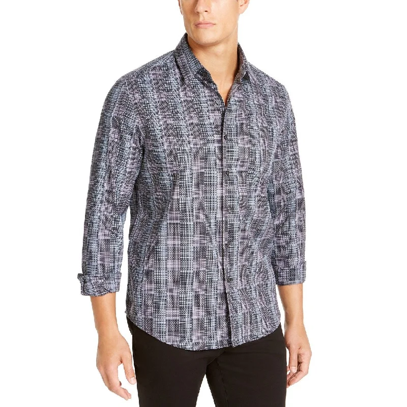 Smart Urban Casual Shirts Tasso Elba Men's Stretch Dobby Woven Shirt Black Size Large Smart Urban Casual Shirts Tasso Elba Men's Stretch Dobby Woven Shirt Black Size Large