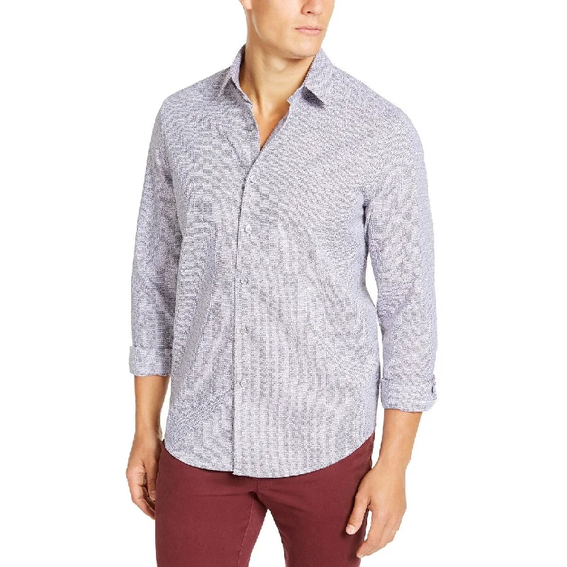 Smart Cool Modern Basics Tasso Elba Men's Stretch Dobby Woven Shirt Gray Size 2 Extra Large Smart Cool Modern Basics Tasso Elba Men's Stretch Dobby Woven Shirt Gray Size 2 Extra Large