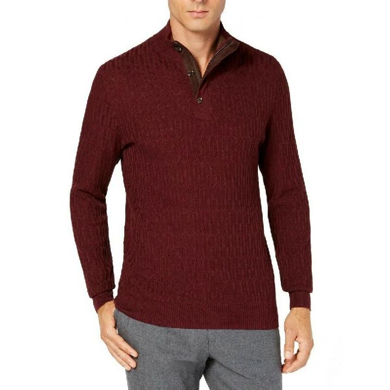 Timeless Cool Simple Styles Tasso Elba Men's Supima Cotton Textured Sweater Dark Brown Size 3XL Timeless Cool Simple Styles Tasso Elba Men's Supima Cotton Textured Sweater Dark Brown Size 3XL