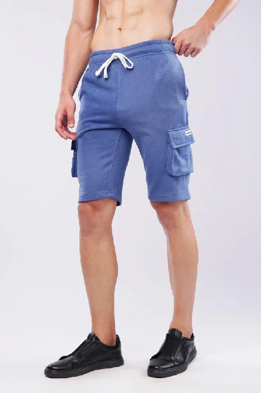 Smart Cool Outdoor Apparel Terry Cargo Shorts - Ocean Blue