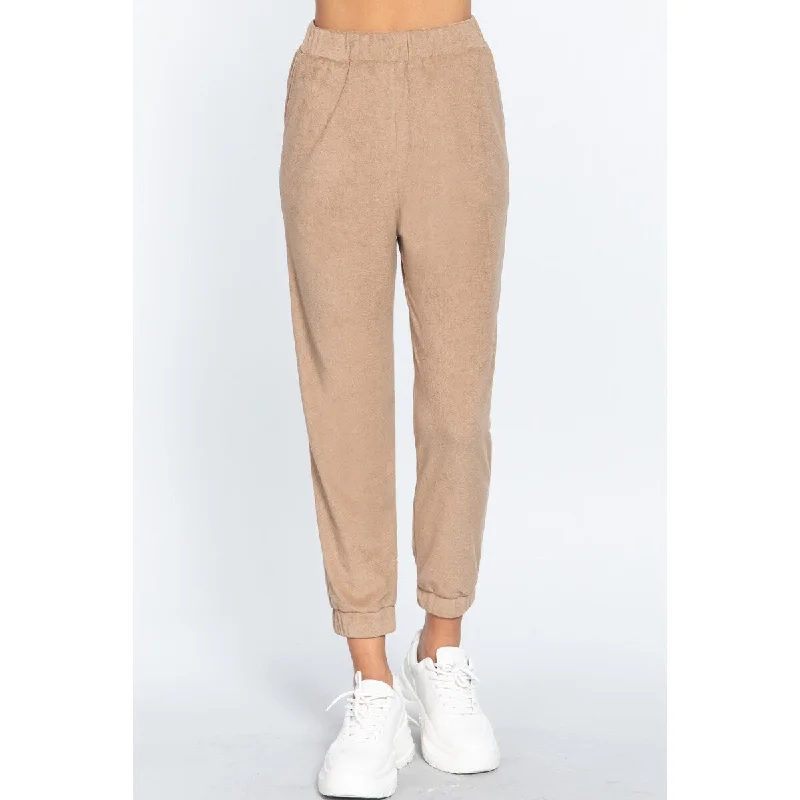 Smart Contemporary Simple Styles Terry Toweling Long Joggers Pants For Casual Outings and Lounging
