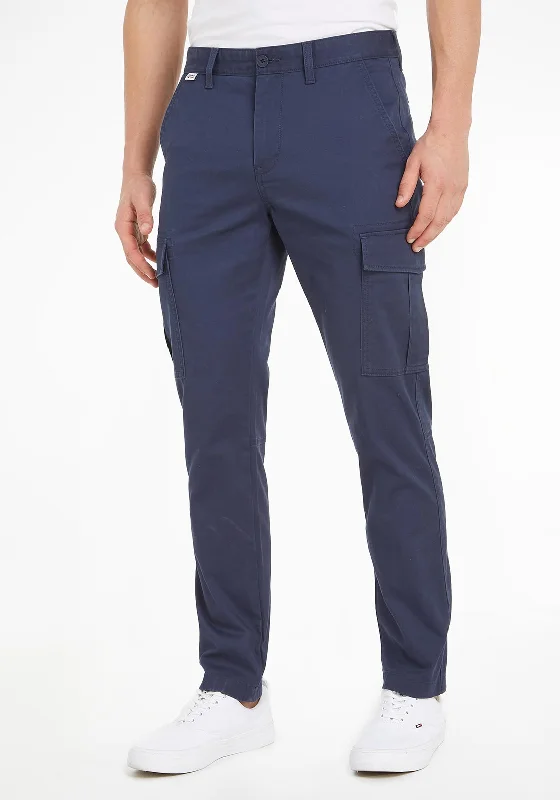 Modern Minimal Bold Colors Tommy Jeans Austin Slim Tapered Cargos, Twilight Navy