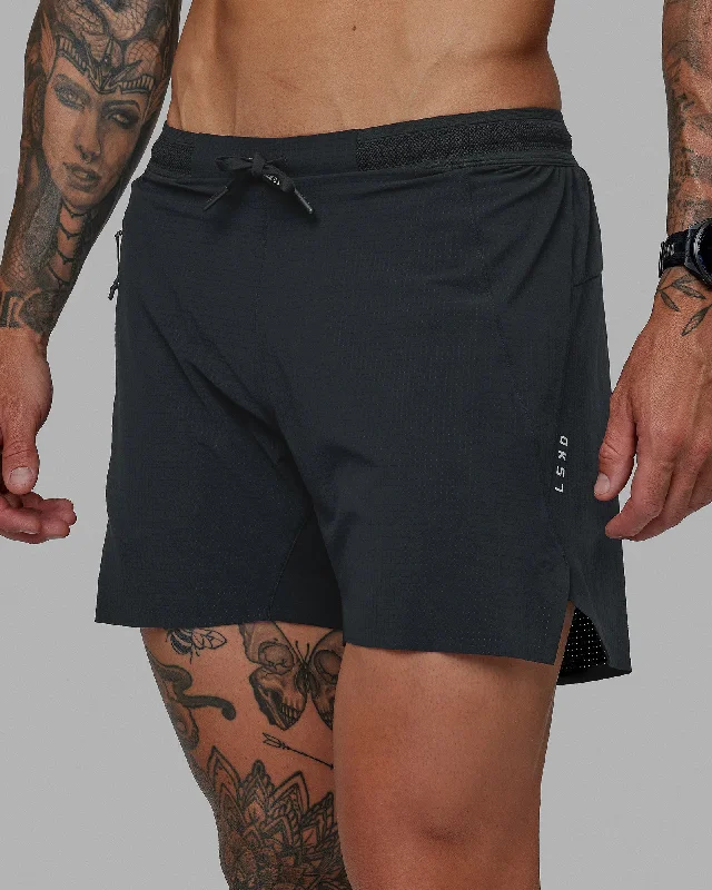 Retro Smart Stylish Casuals UltraAir 5" Lined Performance Short - Pirate Black
