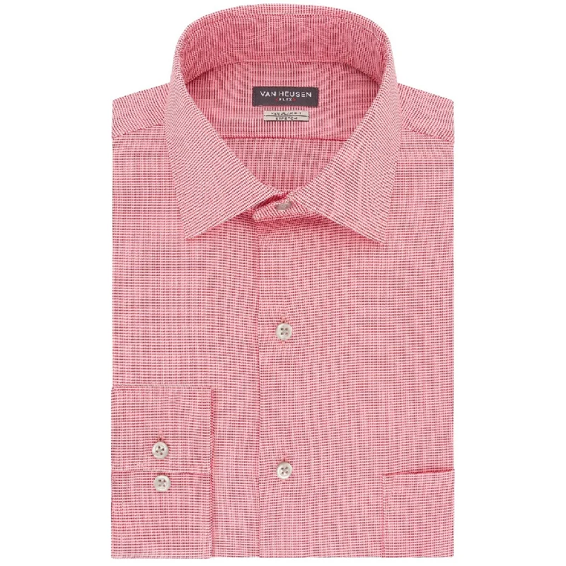 Edgy Luxe Cozy Jackets Van Heusen Men's Classic-Fit Wrinkle-Free Flex Collar Dress Shirt Barn Red Size 36X37 Edgy Luxe Cozy Jackets Van Heusen Men's Classic-Fit Wrinkle-Free Flex Collar Dress Shirt Barn Red Size 36X37