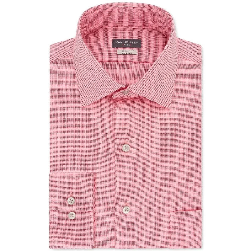 Smart Sleek Functional Wear Van Heusen Men's Classic-Fit Wrinkle-Free Flex Collar Dress Shirt Pink Size 16.5x34-35 Smart Sleek Functional Wear Van Heusen Men's Classic-Fit Wrinkle-Free Flex Collar Dress Shirt Pink Size 16.5x34-35
