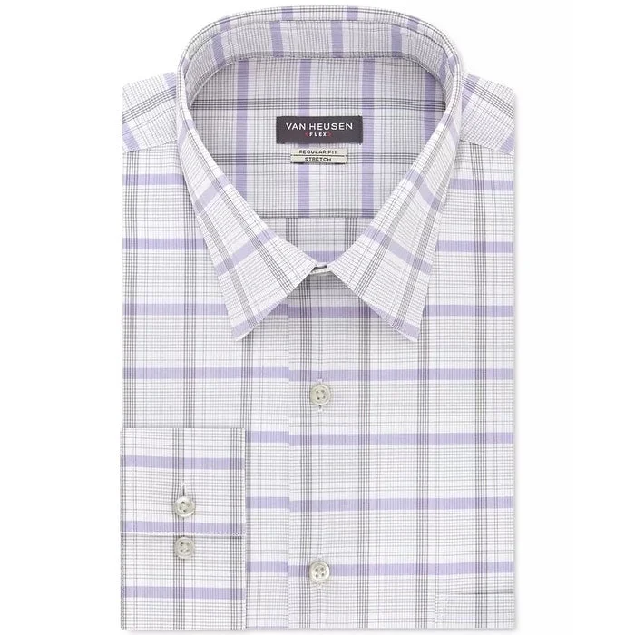 Contemporary Cool Casual Styles Van Heusen Men's Classic/Regular-Fit Wrinkle-Free Performance Stretch Flex Collar Check Dress Shirt Blue Size 34-35 Contemporary Cool Casual Styles Van Heusen Men's Classic/Regular-Fit Wrinkle-Free Performance Stretch Flex Collar Check Dress Shirt Blue Size 34-35