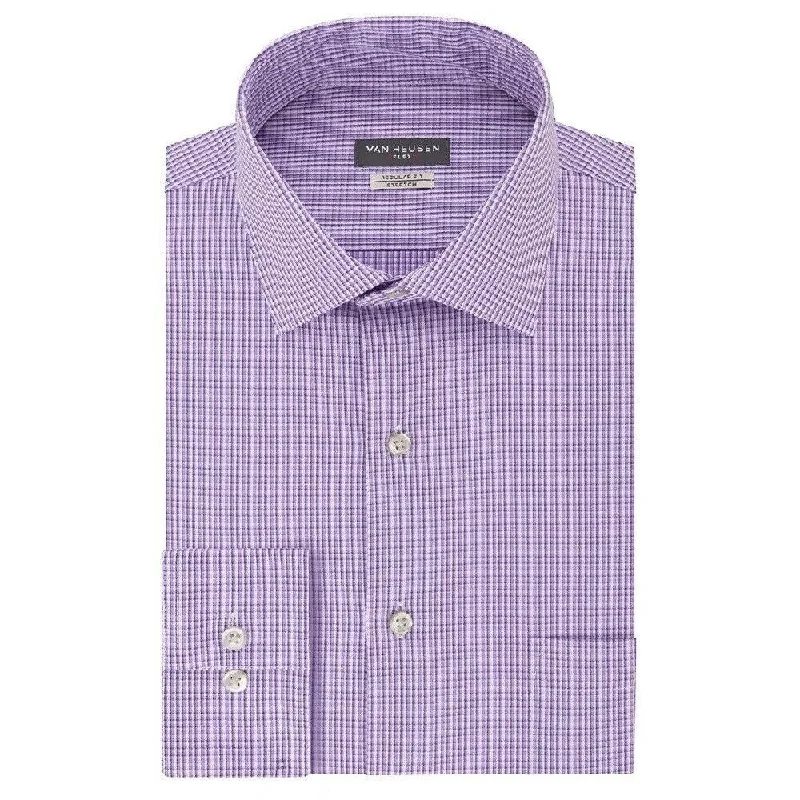 Timeless Smart Relaxed Looks Van Heusen Men's Flex Button-Down Basket Weave Purple Size 16X32-33 Timeless Smart Relaxed Looks Van Heusen Men's Flex Button-Down Basket Weave Purple Size 16X32-33