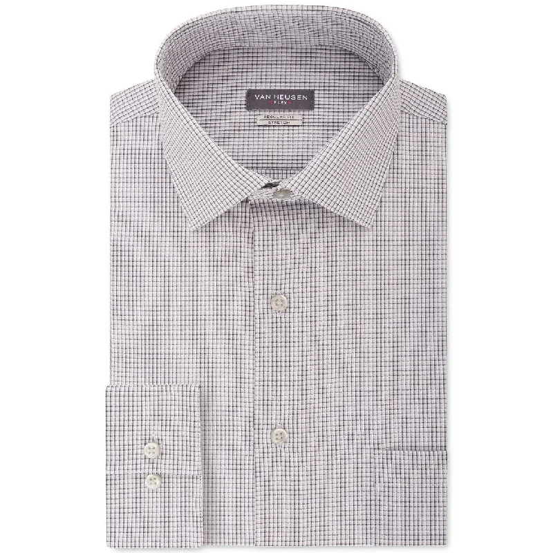 Sophisticated Rugged Casual Styles Van Heusen Men's Regular Fit Long Sleeve Flex Button-Down Shirt Purple Size 34x35 Sophisticated Rugged Casual Styles Van Heusen Men's Regular Fit Long Sleeve Flex Button-Down Shirt Purple Size 34x35