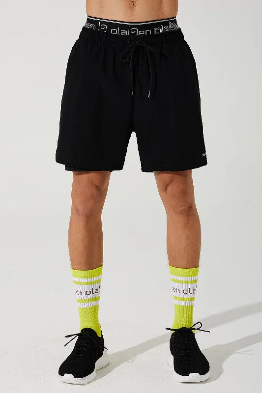 Relaxed Rebel Comfortable Fits Vardan 9'' Repetition Short - Black