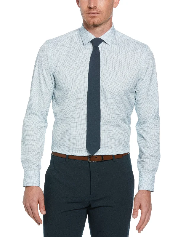 Smart Edge Stylish Jackets Slim Fit Stretch Small Check Dress Shirt