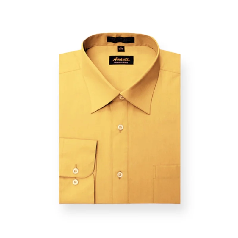 Vintage Contemporary Urban Tees AMANTI: Slim Dress Shirt Mustard