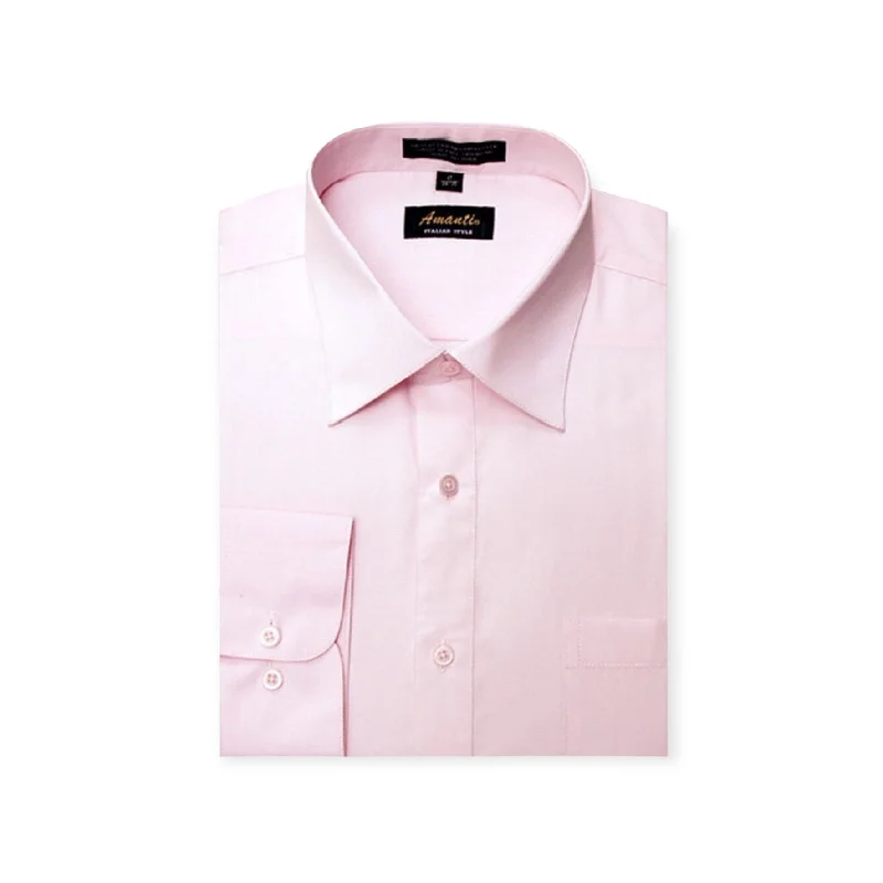 Polished Classic Layered Clothing AMANTI: Slim Dress Shirt Lt. Pink
