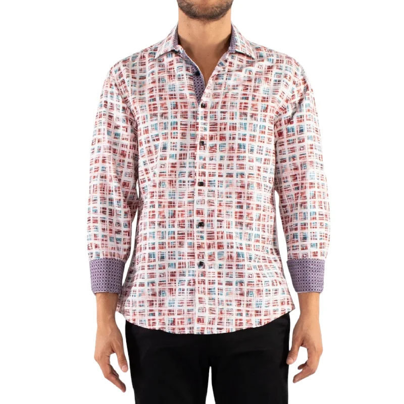 Retro Monochrome Denim Trends BC COLLECTION: LS Dress Shirt 232309