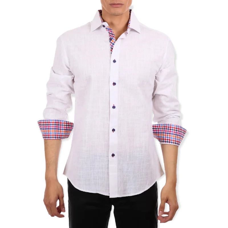 Polished Edge Soft Fabrics BE SPOKE: LS Cotton Button Down 202238