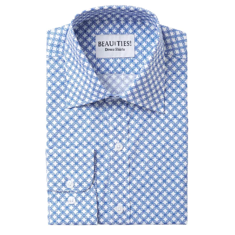Timeless Rebel Vintage Style Olympic Blue Dress Shirt