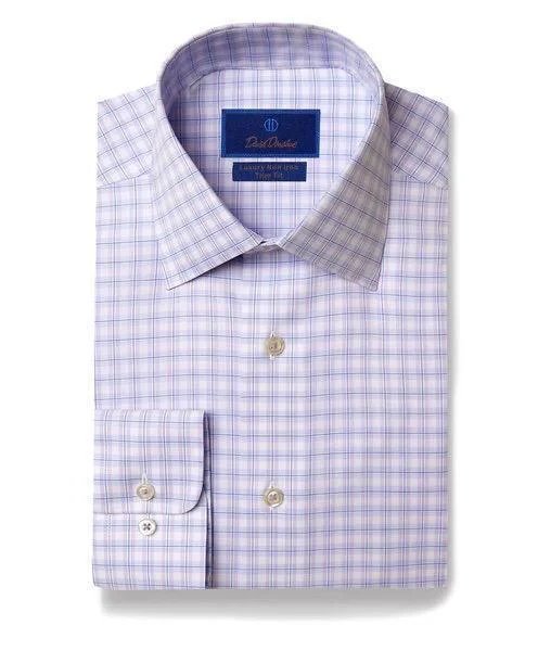 Relaxed Chic Everyday Jeans David Donahue Trim Fit Luxury Non-Iron Dress Shirt