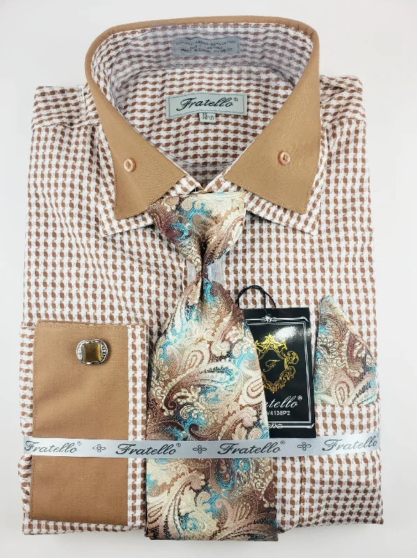 Understated Luxury Smart Casual Fratello two tones dress shirt