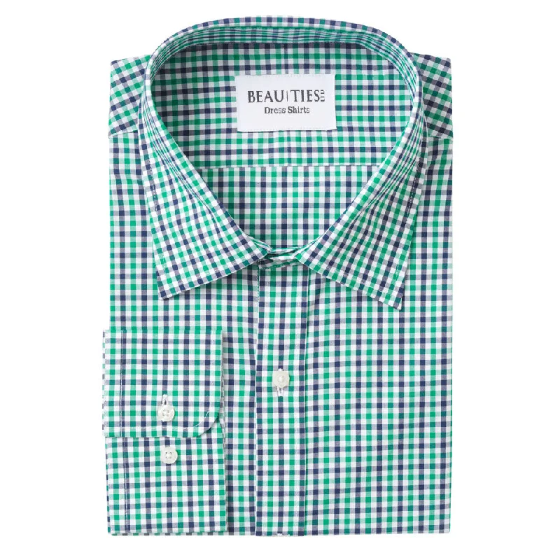 Rugged Luxe Fashion Jacket Green & Blue Gingham Dress Shirt