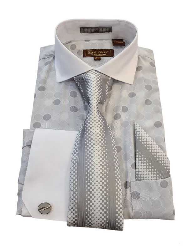 Urban Luxe Fall Fashion Henri Picard polka Dot Dress Shirt Combo