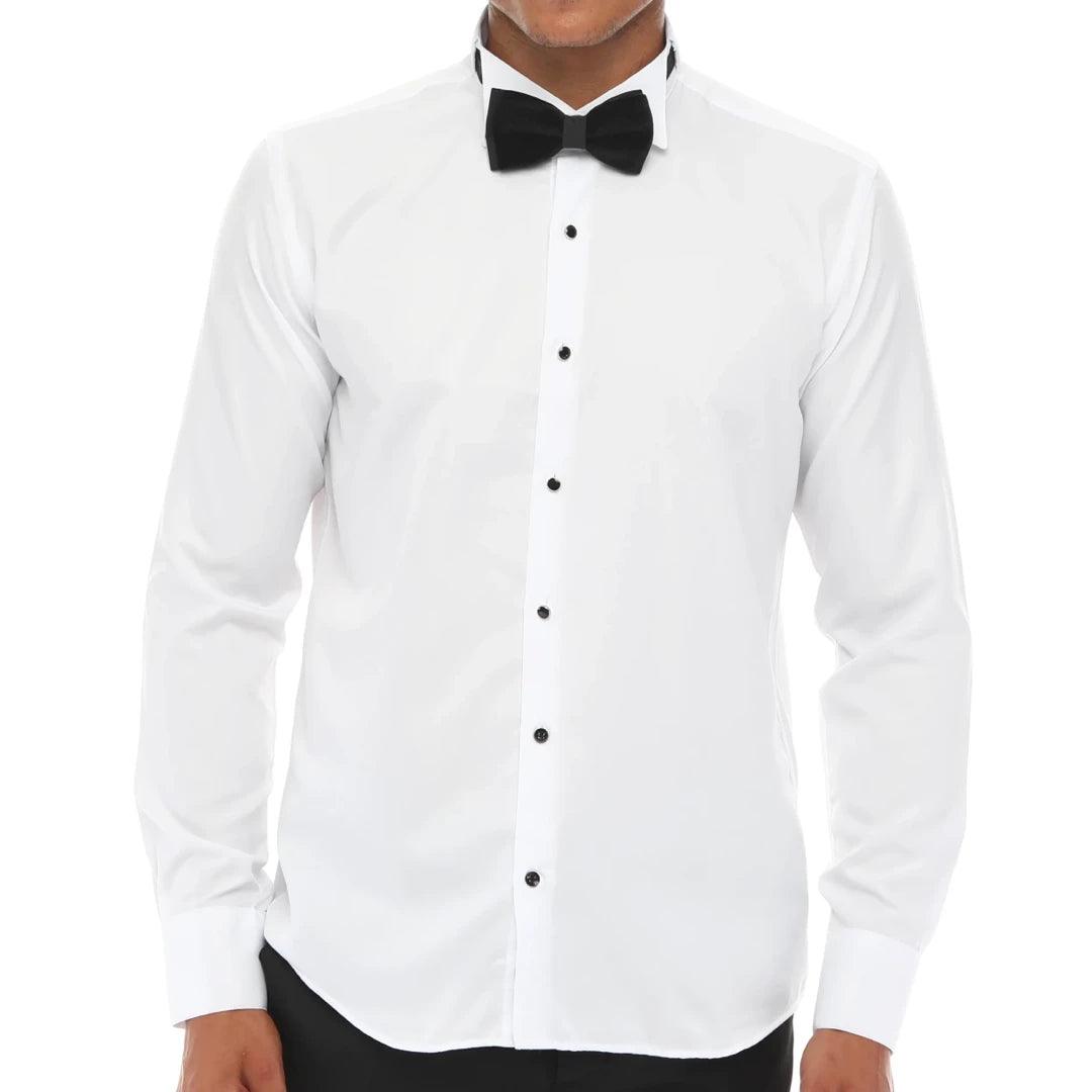 Smart Urban Premium Clothing Mens Wing Collar Shirt Tuxedo White Double Cuff Dinner Classic Smart Urban Premium Clothing Mens Wing Collar Shirt Tuxedo White Double Cuff Dinner Classic