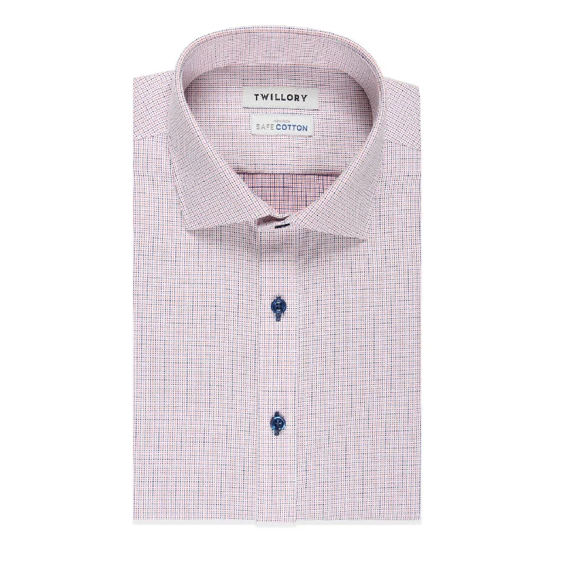 Casual Sleek Chic Styles Non-Iron Orange Blue Pin Dot