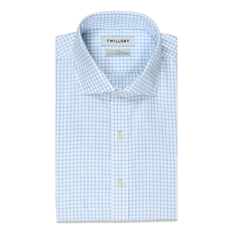 Minimal Classic Comfort Jackets Non-Iron Sky Windowpane