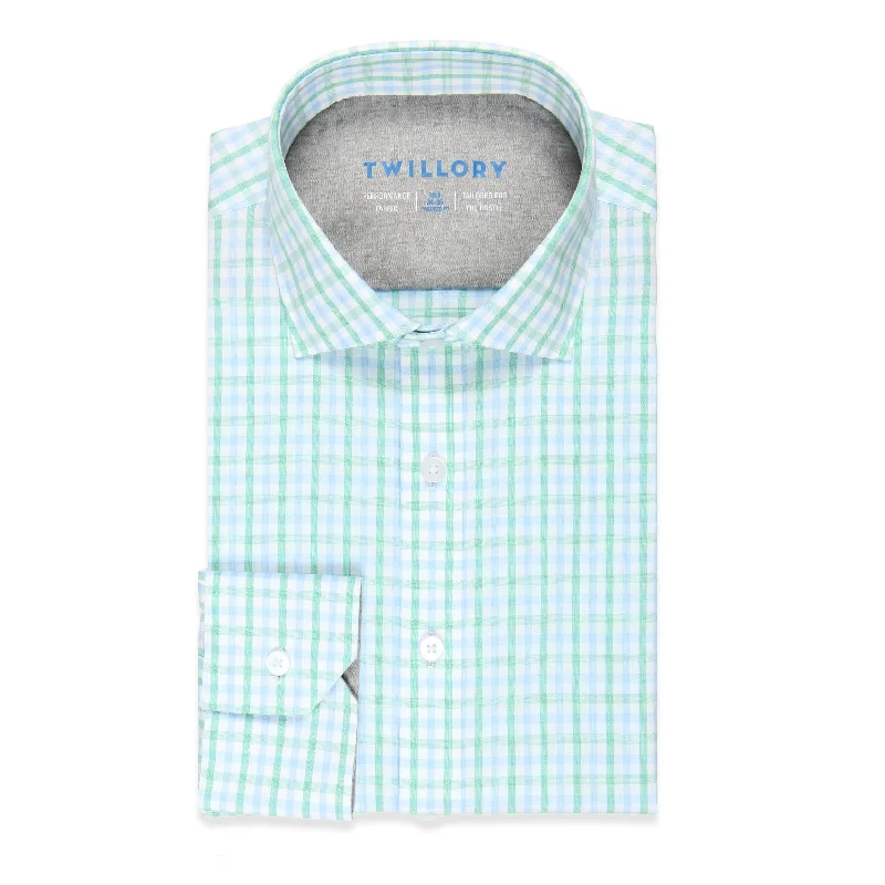 Urban Chic Fashionable Wear INVESTOR // Performance Green Blue Tattersall