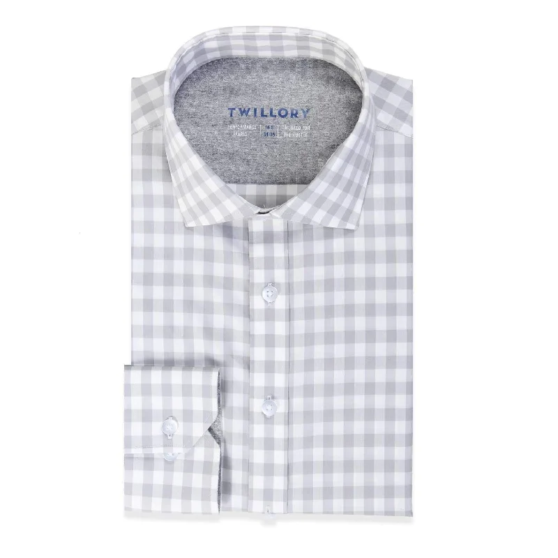 Sleek Rugged Soft Fabrics TRENDSETTER // Performance Grey White Gingham