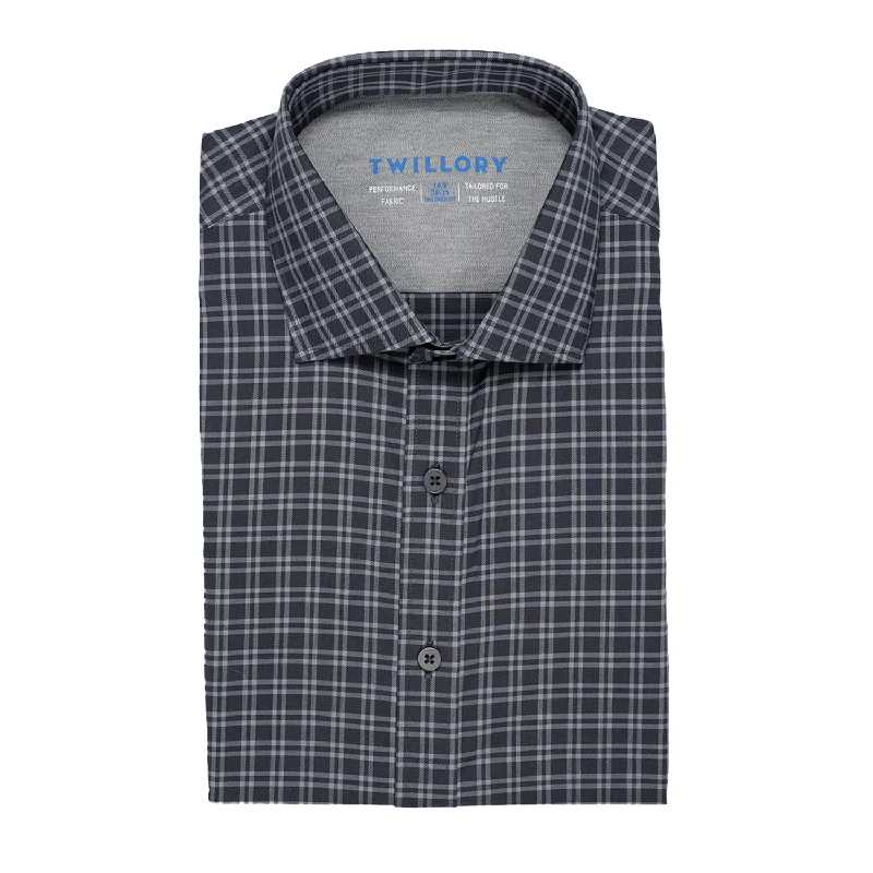 Retro Edge Stylish Suits PHILOSOPHER // Performance Charcoal Grid