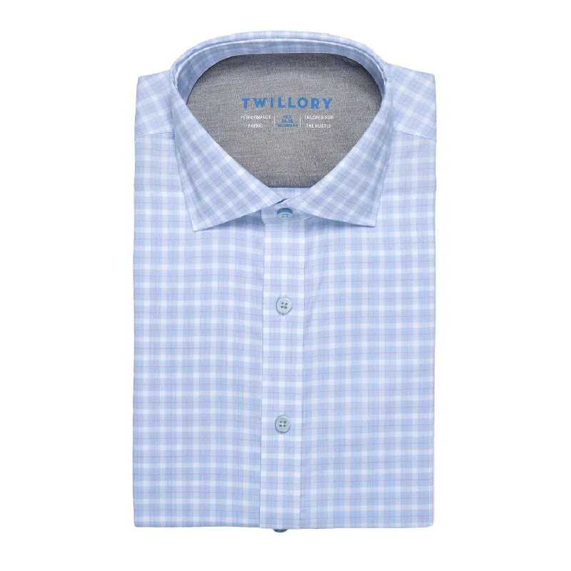 Urban Luxe Fashion Pants RUNNER // Performance Sky Blue Check