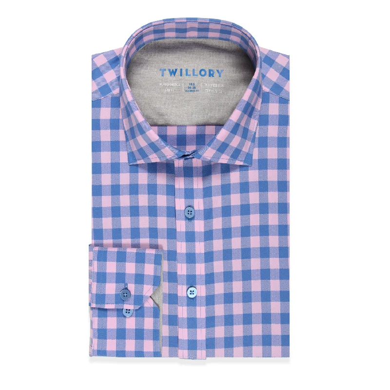 Timeless Urban Trendy Tees TRENDSETTER // Performance Pink Blue Gingham