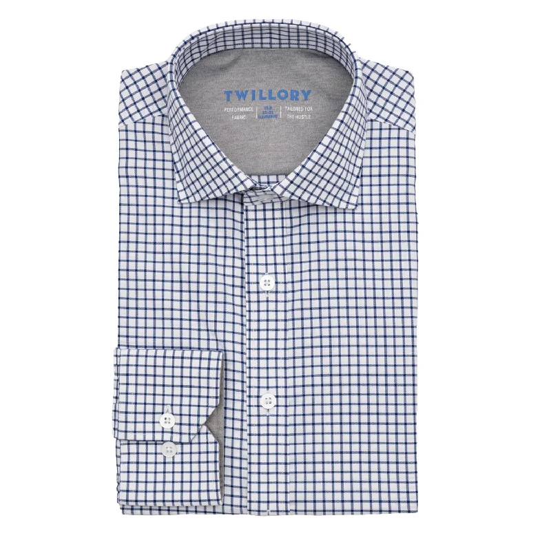 Vintage Rugged Formal Casuals WORKER // Performance Navy Grid