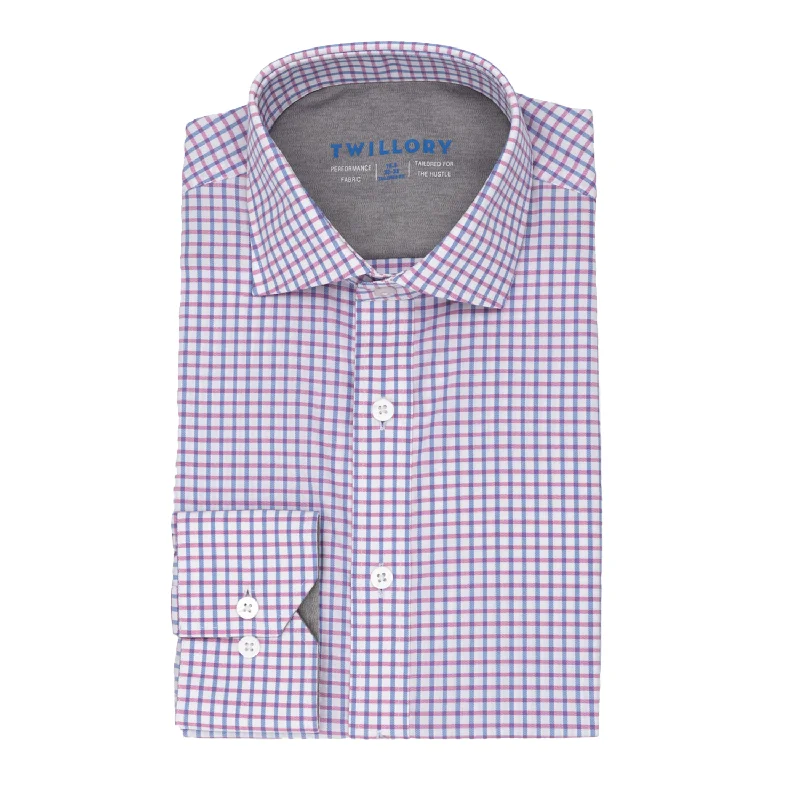 Retro Relaxed Winter Outfits WORKER // Performance Pink Blue Grid