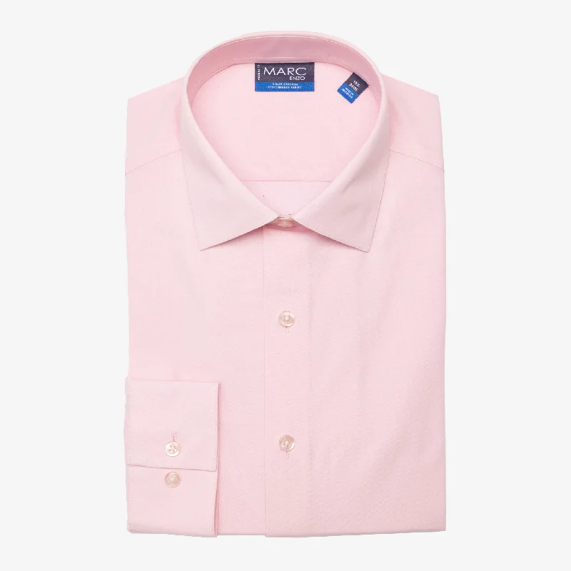 Effortless Rugged Street Style Pink Dress Shirt
