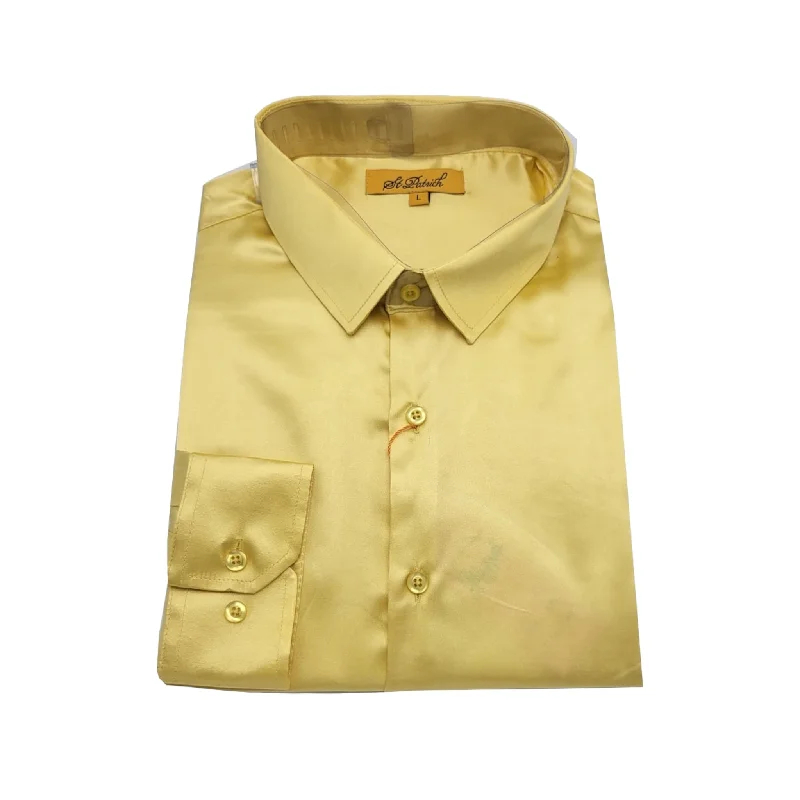 Chic Classic Premium T-shirts ST. PATRICK: Satin Slim Fit Dress Shirt SSS