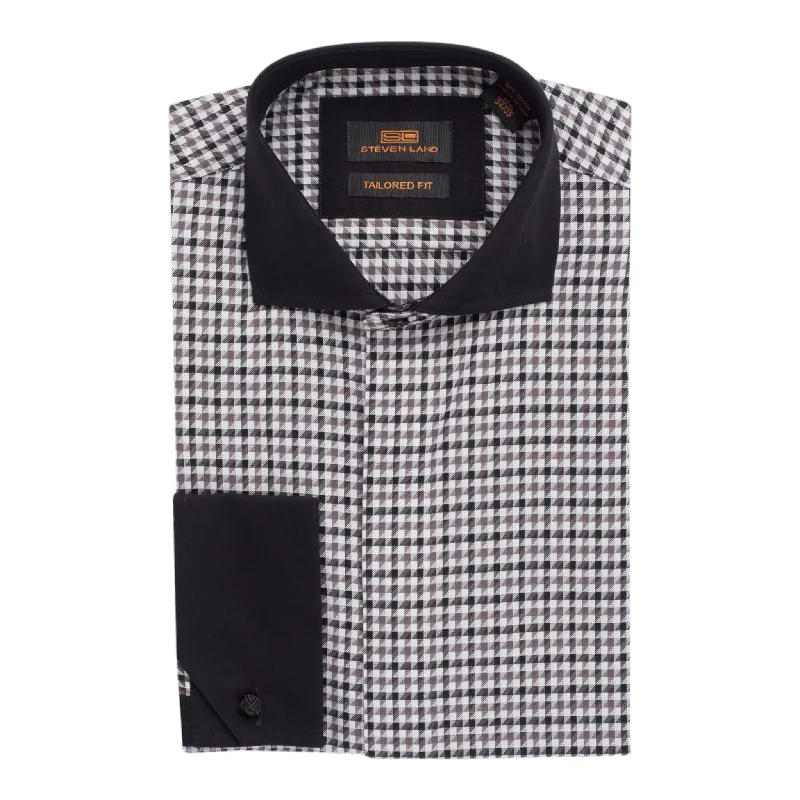 Urban Polished Smart Tops STEVENLAND: Jago Spread Collar French Cuff DS325