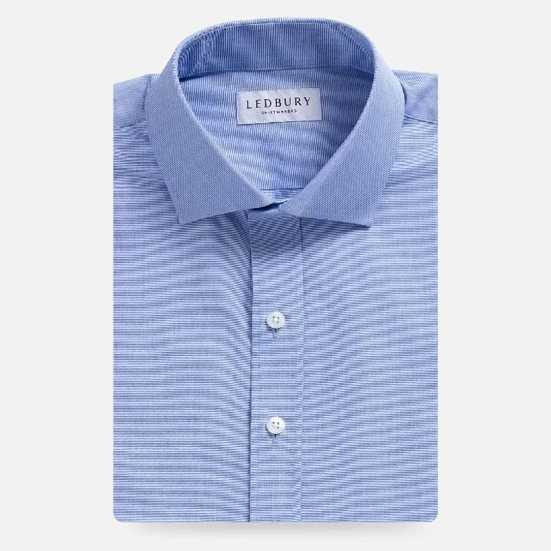 Retro Monochrome Athletic Outfits The Sky Blue Whitman Chambray Custom Shirt
