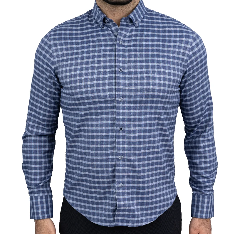 Effortless Classic Trendy Shoes untuck(able) Denim Windowpane