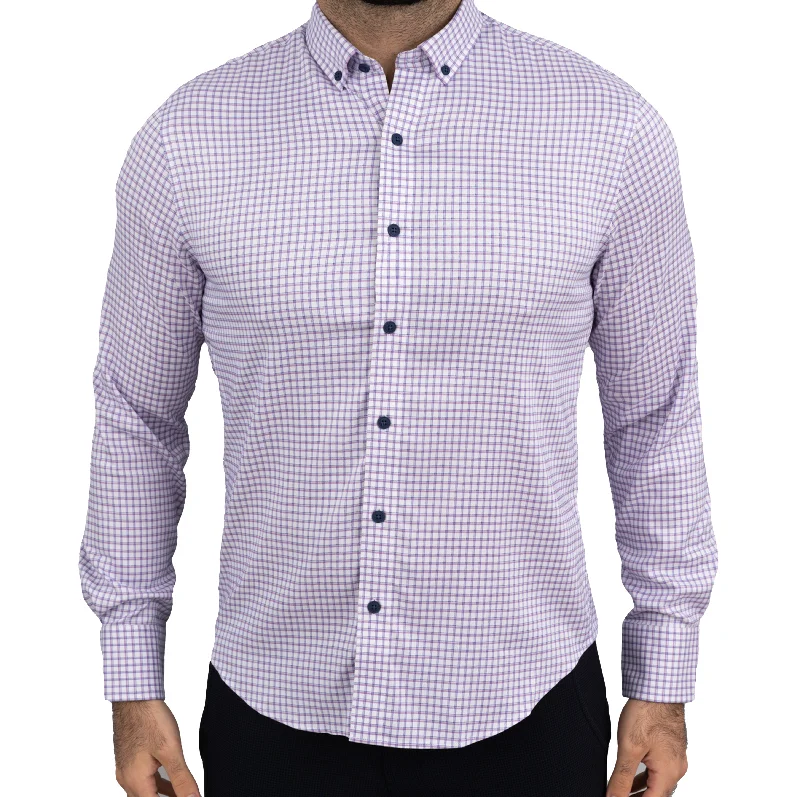 Contemporary Minimal Premium Wardrobe untuck(able) Lavender Windowpane