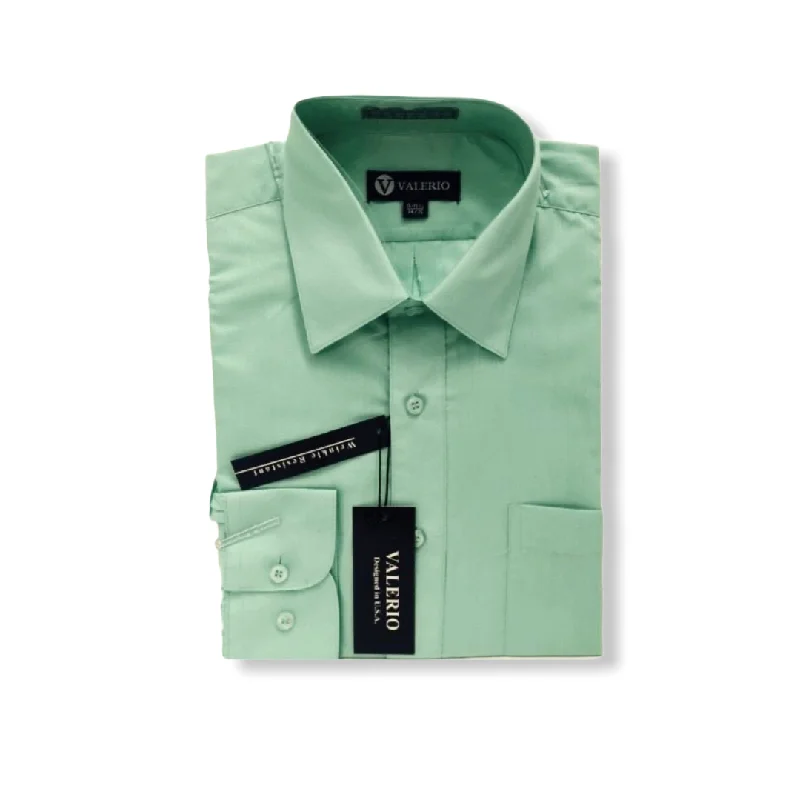 Edgy Luxe Casual Jackets Valerio Aqua Dress Shirt (NEW)