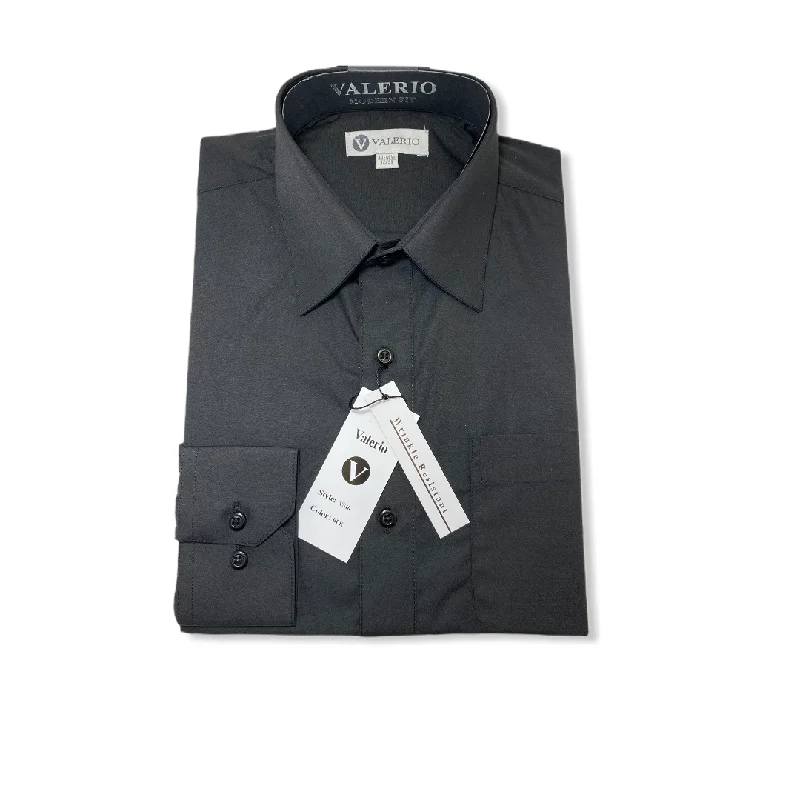 Minimal Polished Smart Pants Valerio Black Dress Shirt (NEW)