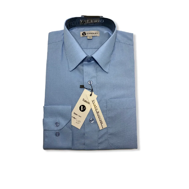 Contemporary Luxe Layered Clothing Valerio Lt. Blue Dress Shirt (NEW)