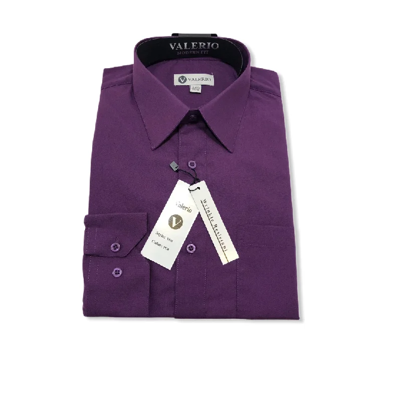 Relaxed Edge Functional Wear Valerio Purple Dress Shirt (NEW)