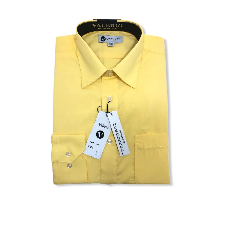 Timeless Chic Casual Wear Valerio Yellow Dress Shirt (NEW)
