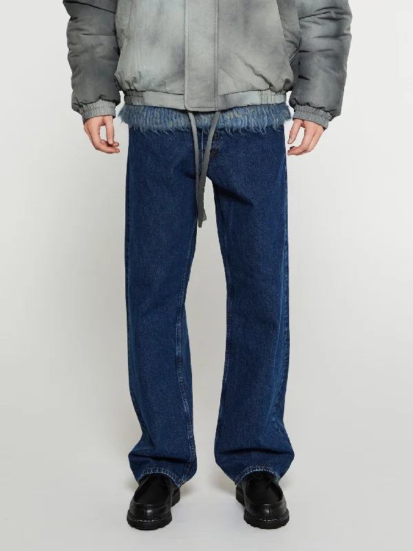 Urban Polished Formal Wear Loose Jeans in Rinse Blue