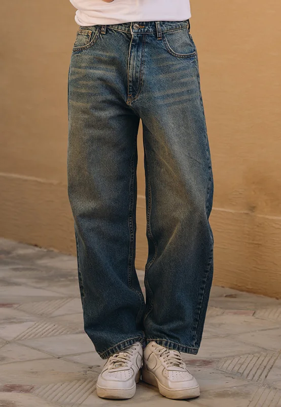Minimal Luxe Casual Trousers Baggy Fit Jeans - Tint Over Dyed
