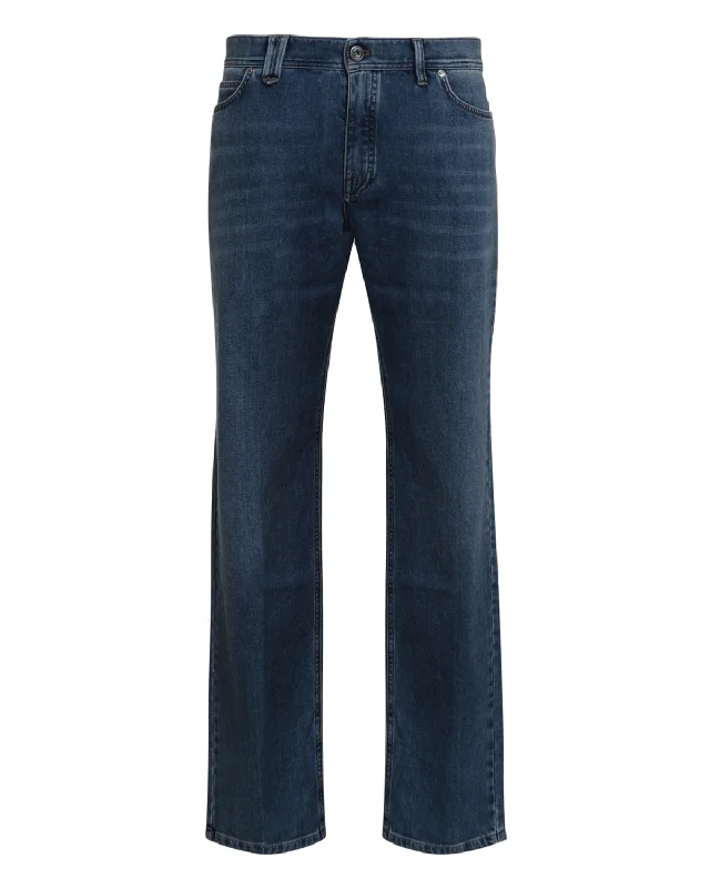 Classic Rugged Casual Shoes Meribel Regular Fit Denim Pant in Nile
